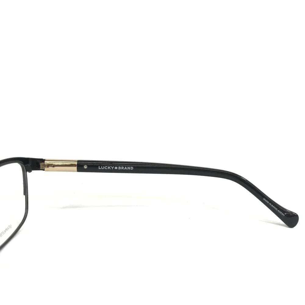 Lucky Brand Eyeglasses Frames D119 BLACK Gold Pink Cat Eye Wire Rim 53-16-140